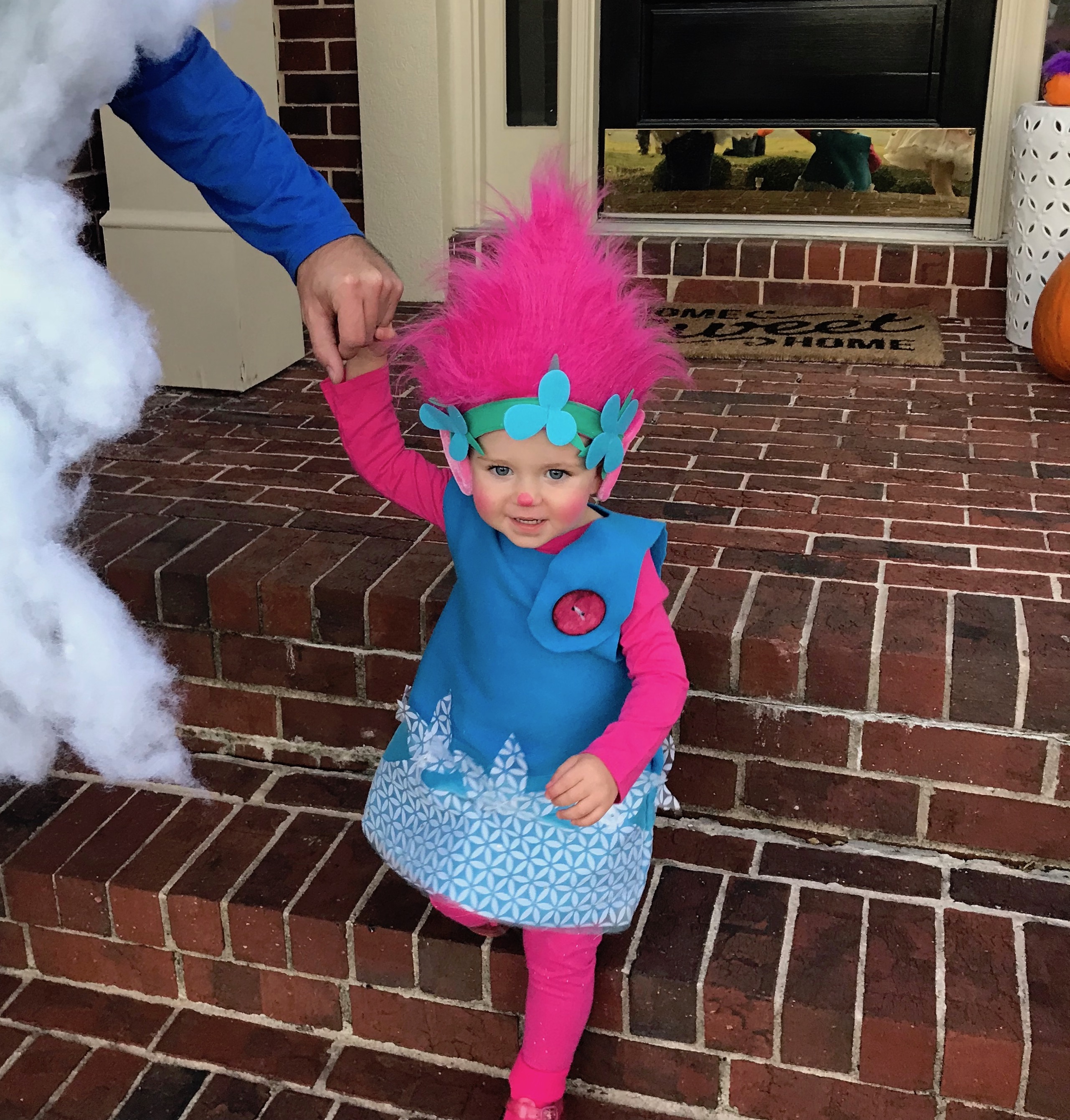 Hilarious Trolls Family Costume DIY Poppy Cloud Guy and