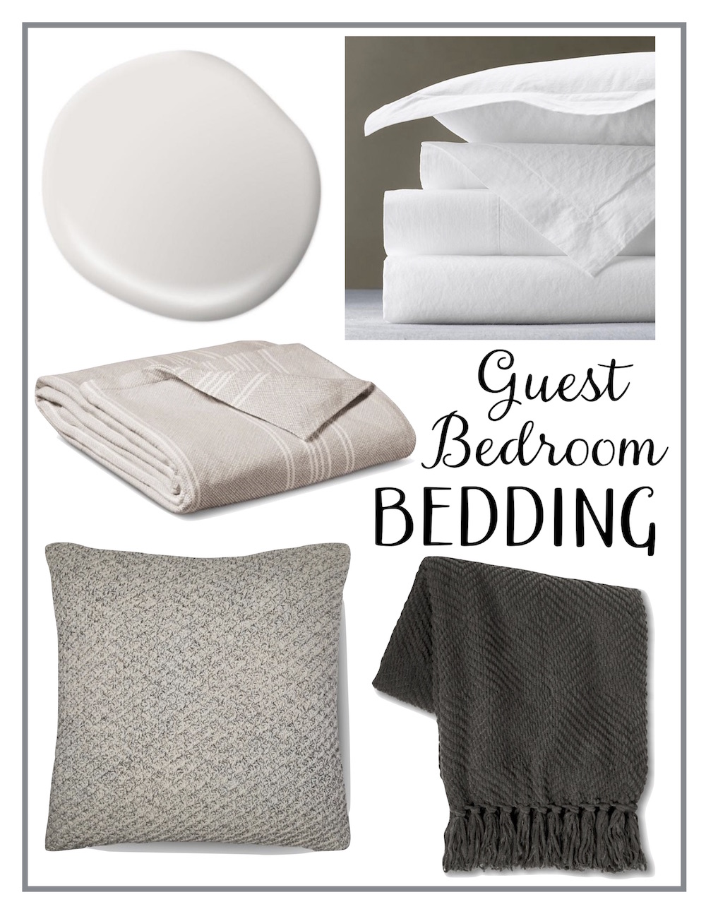 guest-bedroom-bedding-beige Design Inspiration || Guest Room