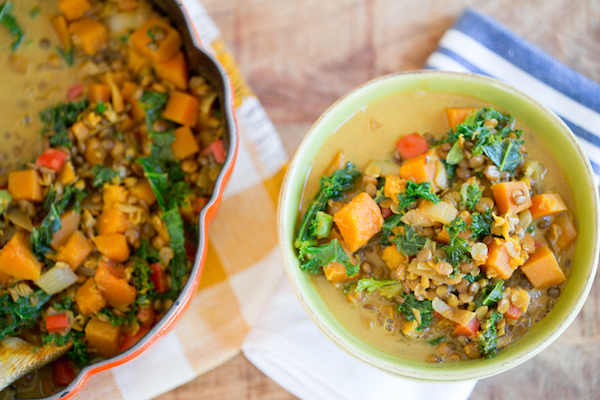 Butternut-Squash-Lentil-Coconut-Curry-Soup-2 Dinner Ideas Served