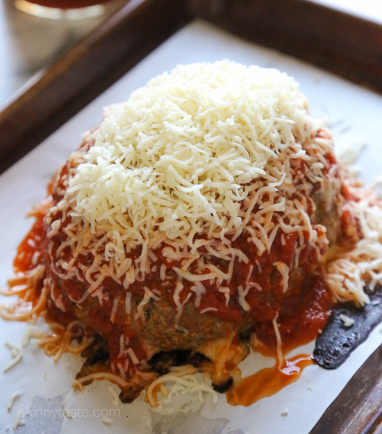 Giant-Turkey-Meatball-Parm-4-1 Dinner Ideas Served