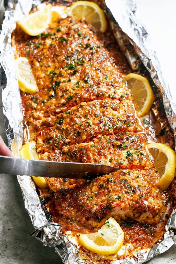 Honey-Garlic-Salmon-In-Foil-recipe-683x1024 Dinner Ideas Served