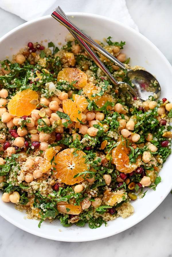 Quinoa-and-Kale-Protein-Salad-foodiecrush.com-41 Dinner Ideas Served