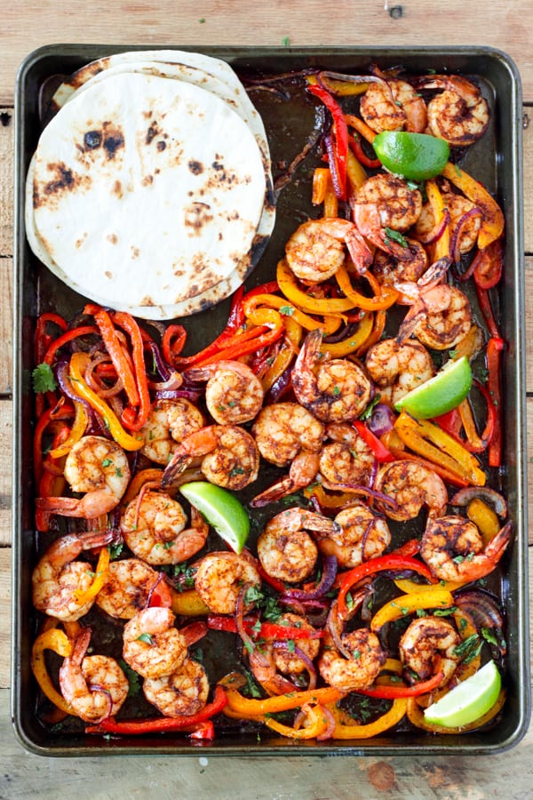 Sheet-Pan-Shrimp-Fajitas_-6 Dinner Ideas Served