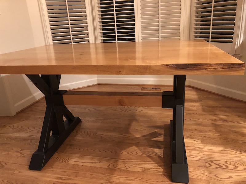 Live-Edge-Wood-Table-Tutorial-DIY_Steel-Legs-7 DIY Live Edge Table with Steel Base | Our Breakfast Table