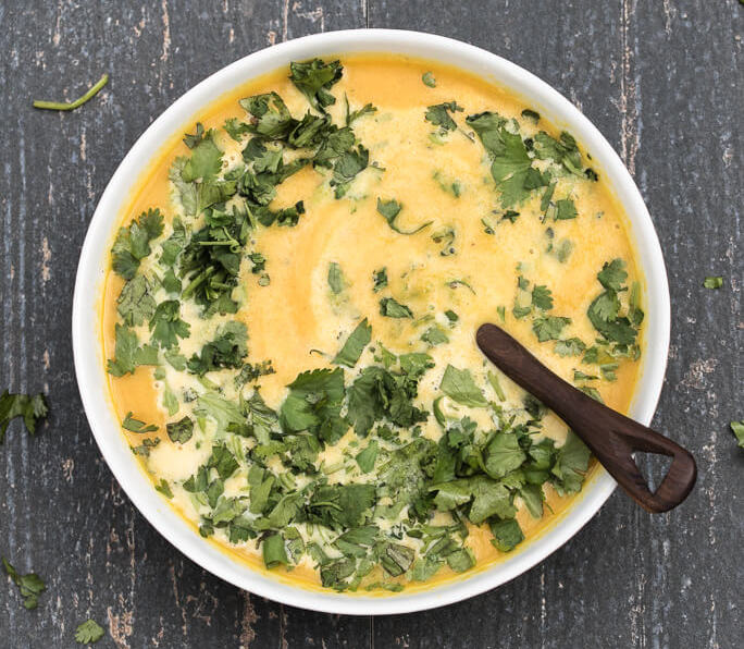 Carrot-Coriander-Soup-Vegan-1-of-7 Dinner Ideas Served
