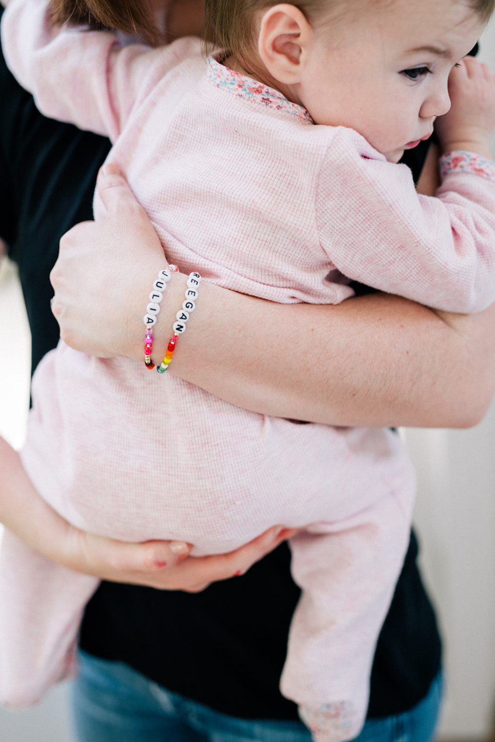 Lifestyle blogger Candace Cottet of Me & Reegs feature Sloane + Bari custom jewelry for mommy and me