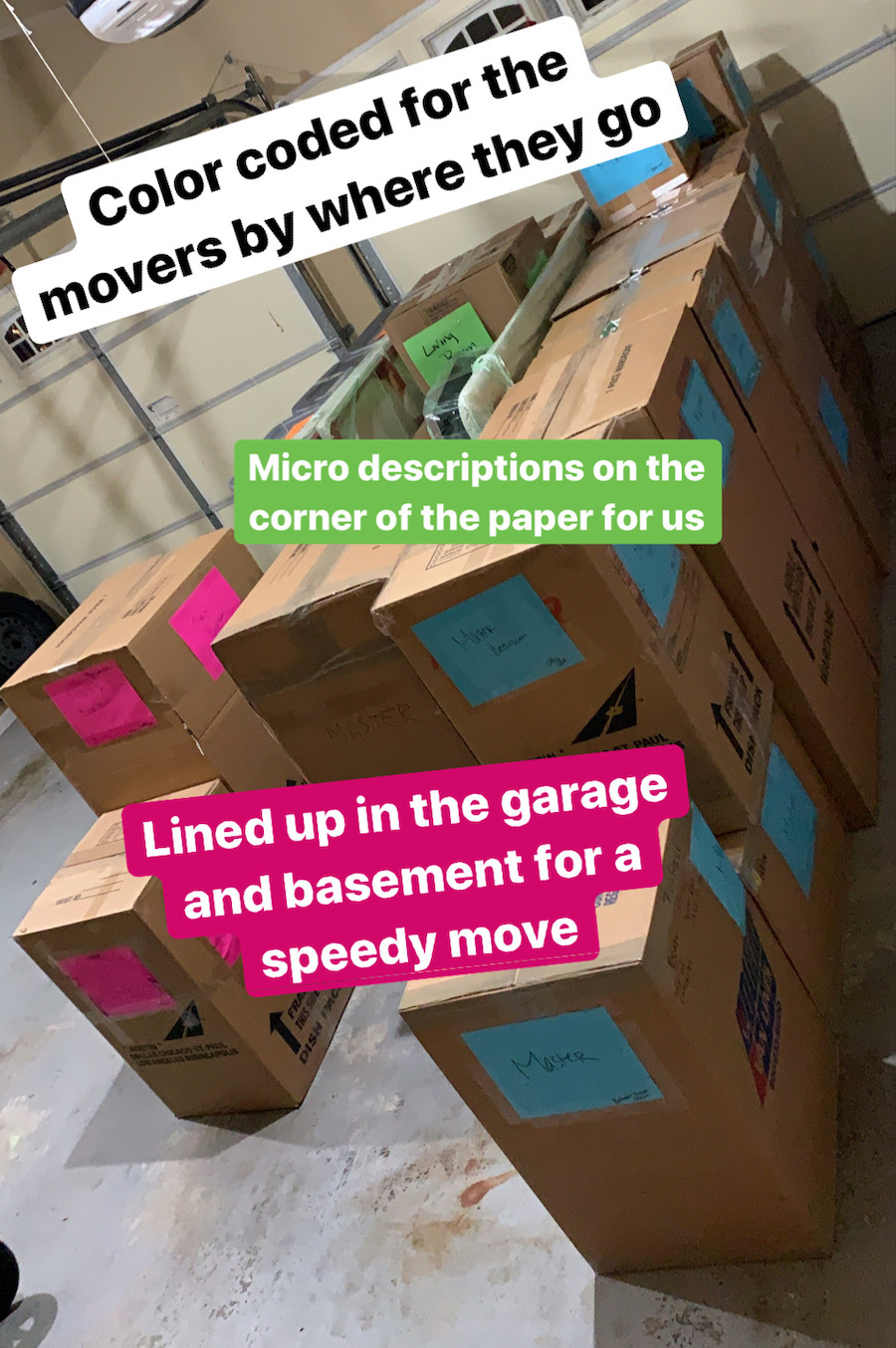 Moving-Boxes-Color-Coding-Tips Packing Tips for Moving Families!