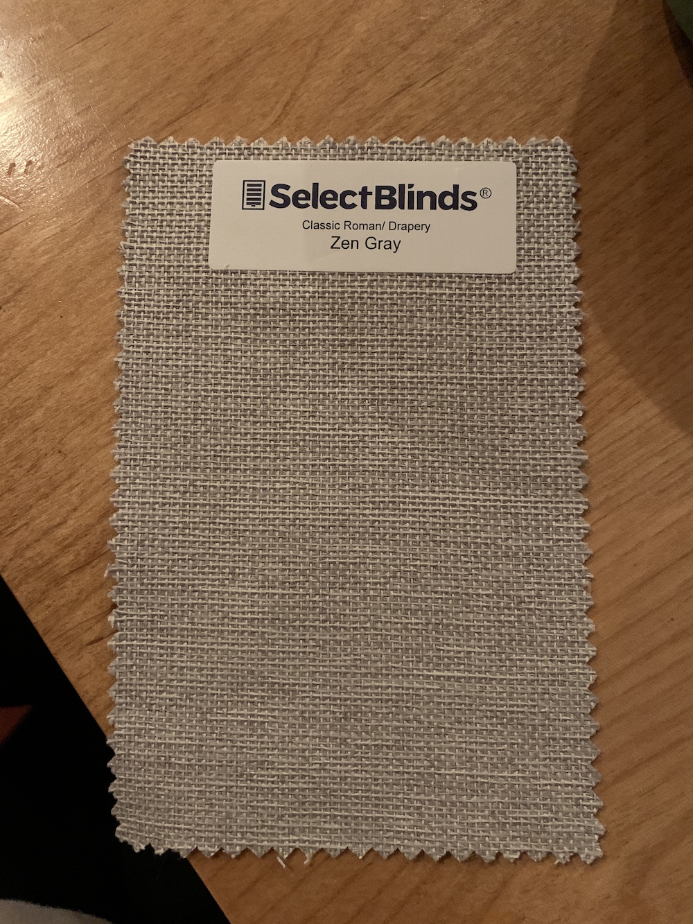 Select-Blinds-Zen-Gray-Swatch-Custom-Roman-Shades Ordering From Select Blinds | How To Measure and Mount