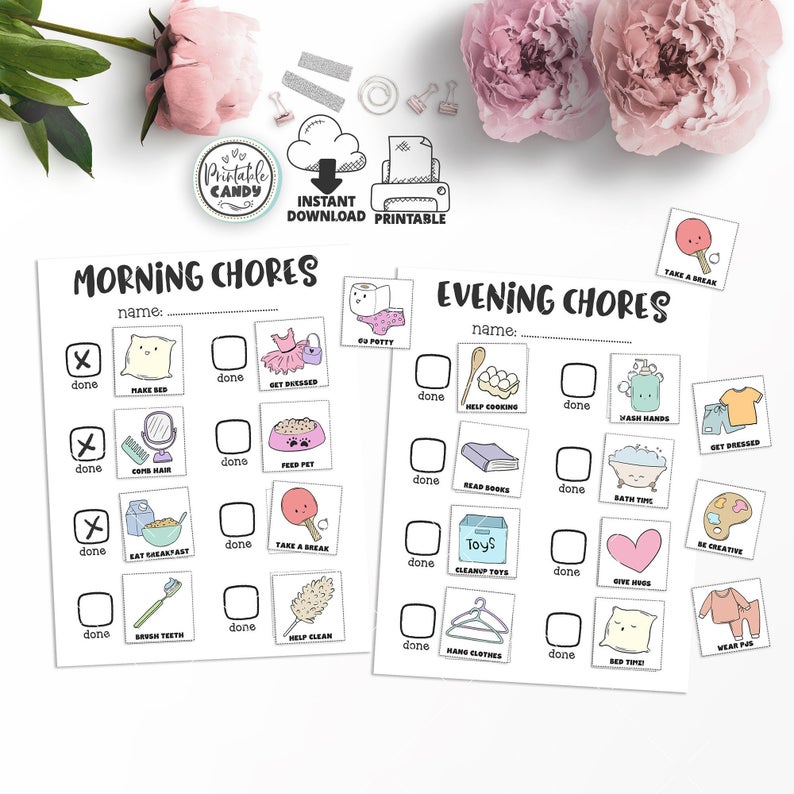 il_794xN.2341150554_fgpw Printable Chore Chart for Toddlers | Easy to Read with Pictures!