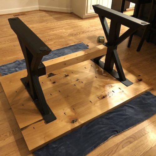 DIY Live Edge Table with Steel Base | Our Breakfast Table - Me and Reegs